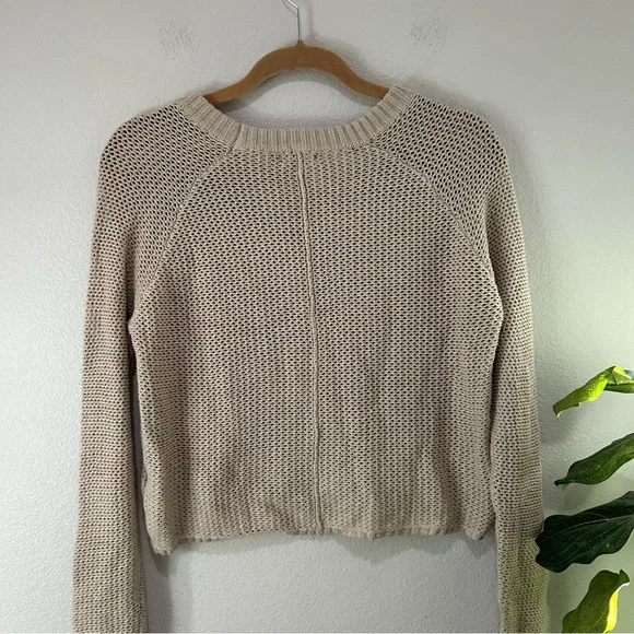 Urban outfitters Silence + Noise tan open knit sweater - Picture 6 of 8